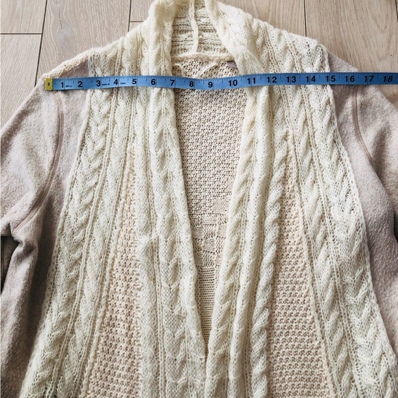 Anthropologie Knitted & Knotted Regan Open Front Textured Cardigan Size M - Picture 2 of 13